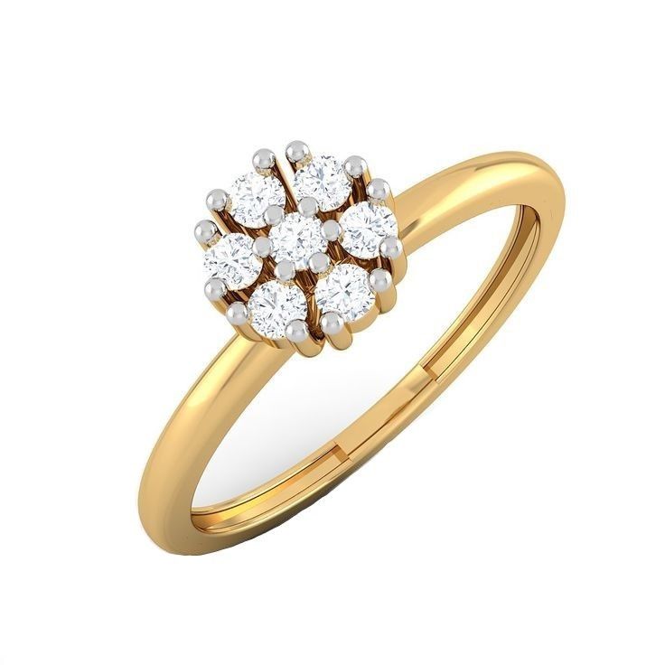 انگشتر طلا 18 عیار زنانه آراقیراتیس کد مدل فلاور